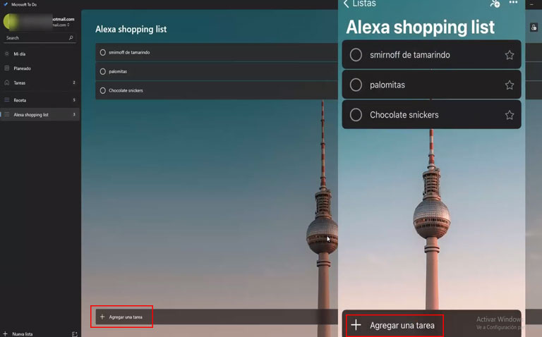 agregar a la lista de compras alexa