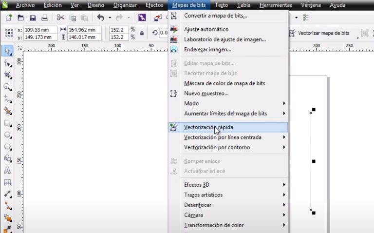 sacar contorno imagen corel